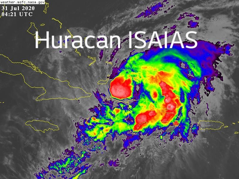 Isaías se convierte en el segundo huracán de la actual temporada ciclónica 2020