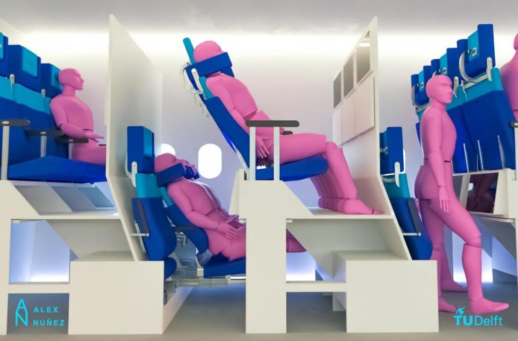 El futuro de los viajes en avión en clase turista: un diseño español con asientos de dos alturas