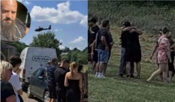 Hombre finge su muerte y aparece en helicóptero al funeral