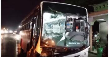Varios cadetes resultan heridos al accidentarse autobús que lo trasportaba en La Vega