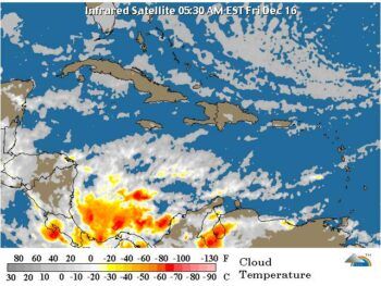 Se esperan lluvias en gran parte del país por vientos del Noreste