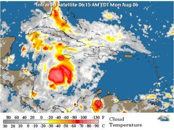Tormenta Ernesto sigue alejándose del país; habrá pocas lluvias, según Onamet