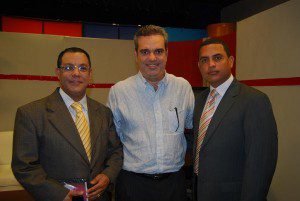 Luis Abinader, Ramón Valdez Paredes y Darwin Feliz Matos.