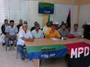 Rueda de Prensa realizada por el MPD en la ciudad de Santiago.