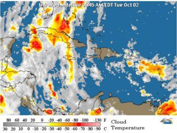Se esperan lluvias este martes por el viento del este/noreste, según Meteorología