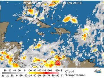 Prevé aguaceros dispersos y tronadas en horas de la tarde y la noche