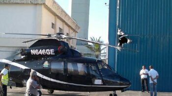 Helicóptero haitiano impacta Hangar del aeropuerto Joaquín Balaguer