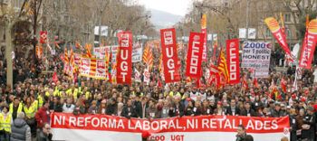 Detienen 57 en primeras horas de huelga general en España