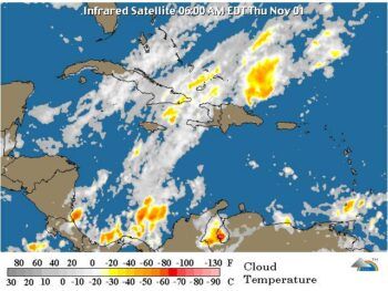 Vaguada frontal provocará lluvias en el país, informó Meteorología