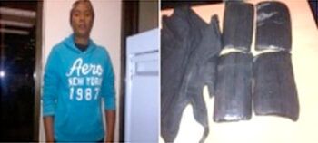Apresan mujer viajaría a NY con cuatro paquetes de coca