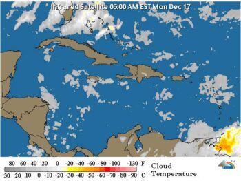 Onamet informa poca actividad de lluvias este lunes