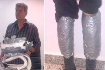 Apresan español con abdomen y piernas forradas de cocaína