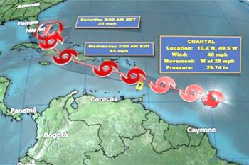 La tormenta «Chantal» amenaza Puerto Rico y República Dominicana