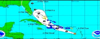 Onamet informa Chantal se localiza a 115 kilómetros al Sur de la isla Beata