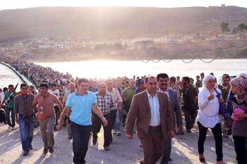 El éxodo masivo de sirios se concentra ahora en el norte de Irak