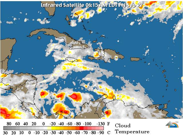 Pocas precipitaciones sobre el país; Temperaturas seguirán calurosas
