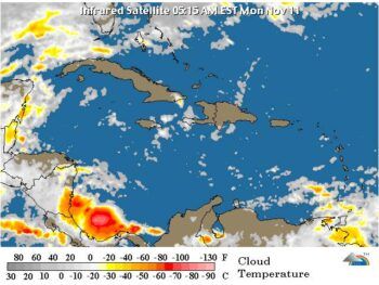 Meteorología pronostica lluvias para este lunes en horas de la tarde