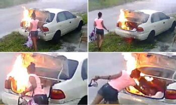 Quiso vengarse de su ex incendiándole el auto y se equivocó de coche