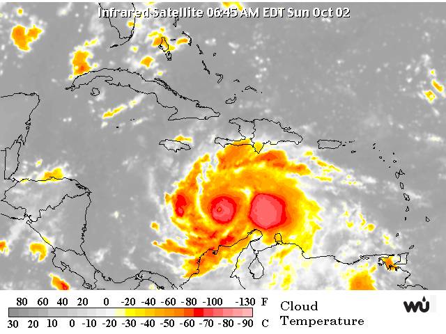 Meteorología emite alerta en la zona fronteriza; huracán Matthew se mantiene en categoría 4