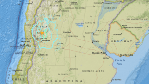 El sismo se registró en la provincia de San Juan, en el oeste argentino.