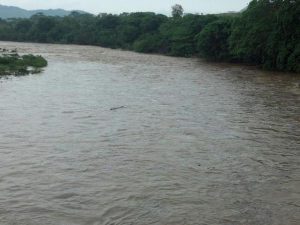 Río Soco creció producto de las lluvias de los últimos días.