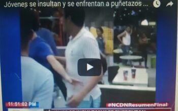 (VIDEO) Pleito en restaurante de Santo Domingo