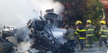 Se incendia tanquero cargado de GLP en avenida Mirador Norte
