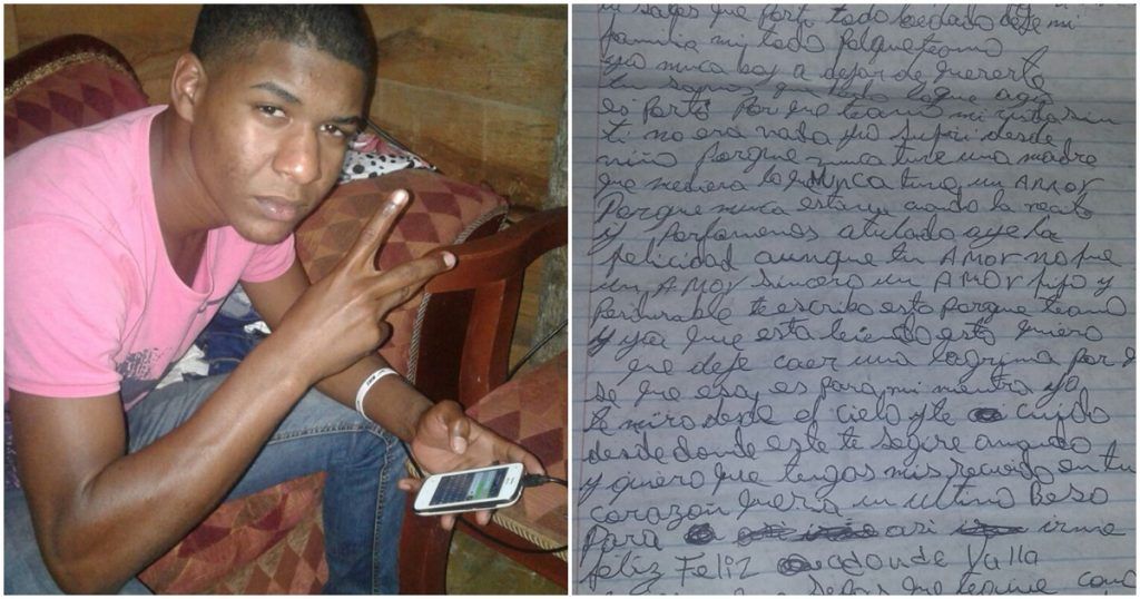 Joven sale de su residencia y deja tres cartas despidiéndose de todos.