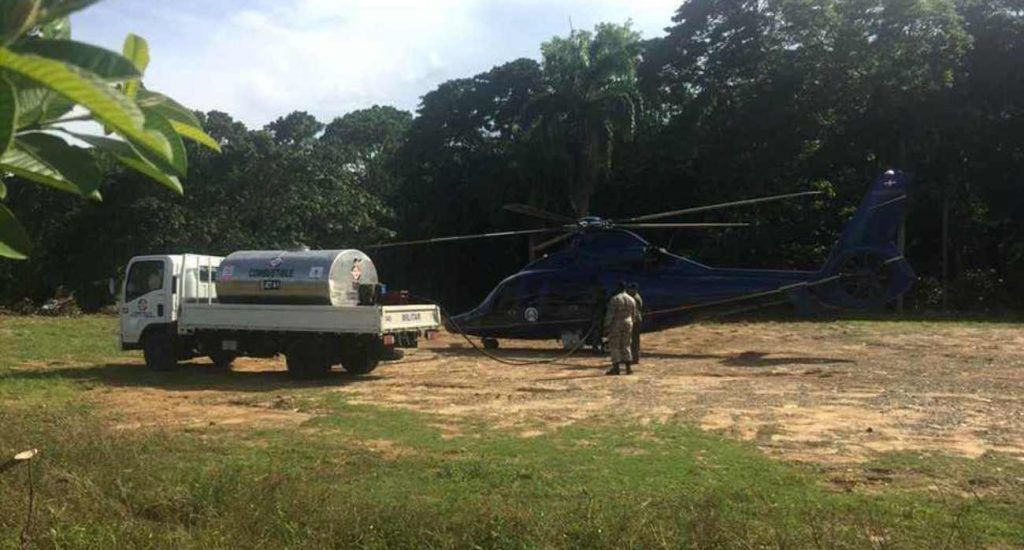 Helicóptero presidencial aterriza de emergencia