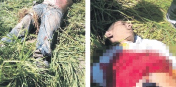 Multitud lincha a 2 hombres que mataron a comerciante.