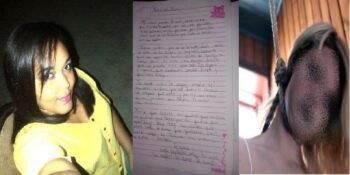 Ella decidió acabar con su vida hoy, pero lo más triste fue lo que escribió en tres cartas antes de cometer el trágico hecho.