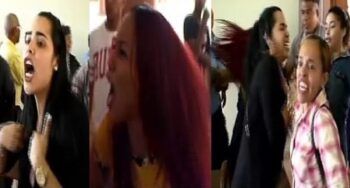 Le cantan 20 años a un supuesto sicario y se arma un pleito de mujeres a jalones limpios.