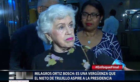 Milagros Ortiz Bosch: es una vergüenza que el nieto de Trujillo aspire a la presidencia