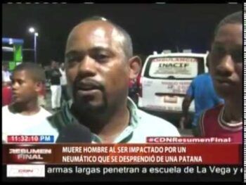 Video- un hombre murió al ser impactado por un neumático se desprendió de una patana