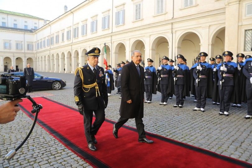 Presidente italiano ofrece almuerzo a Danilo Medina en el Palacio de Quirinal
