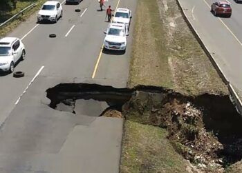 Habilitan tránsito vehícular kilómetro 144 autopista Duarte