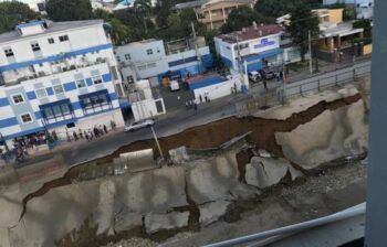 Colapsa tramo de la carretera Juan Pablo Duarte en Santiago