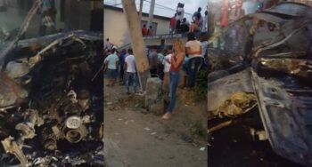 Un muerto y un herido al chocar carro en poste eléctrico en La Vega