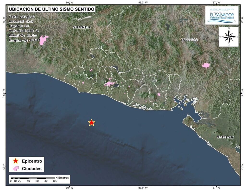 Alerta de tsunami tras fuerte terremoto frente a la costa de El Salvador