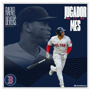 Dominicano Rafael Devers jugador del Mes de mayo