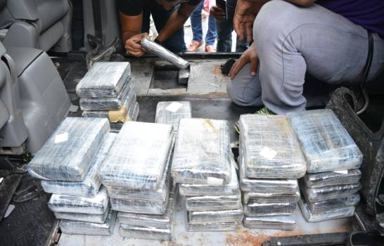 La DNCD ocupa 91 kilos de cocaína en la provincia Duarte