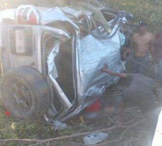 Accidente deja un muerto y 3 heridos en Baní