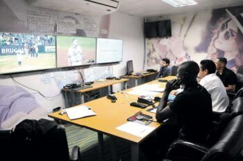 Centro de revisión mal parado