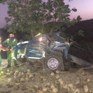 Accidente deja dos muertos en  en Azua