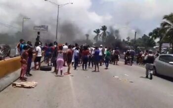 Incendian literalmente Las Américas por muerte de niña Liz María