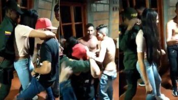 Policías fueron a detener una fiesta prohibida por la cuarentena y se quedaron bailando