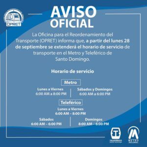 Metro y Teleférico con nuevo horario a partir de hoy