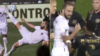 Turbulento debut de Pipita Higuaín en la MLS: chilena al palo, penal errado y pelea con los rivales que se burlaron