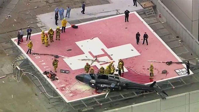 Helicóptero que transportaba un corazón donado se estrella en la azotea de un hospital en California
