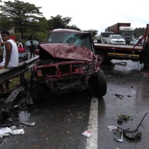 Nueve heridos tras accidente en la autopista Duarte próximo a la entrada de La Vega